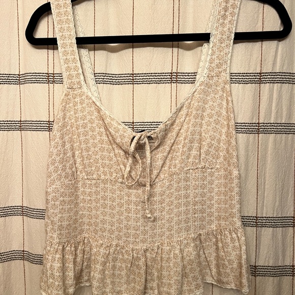 AE Cream Lace-Trimmed Corset Top - Picture 1 of 4